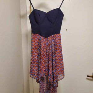 Multicoloured High-low Dress